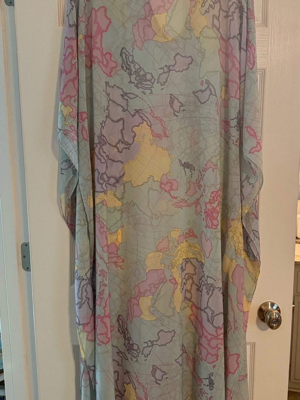 Show Me Your MuMu Pastel Map Print Dress with Pink Label - Picture 3 of 4